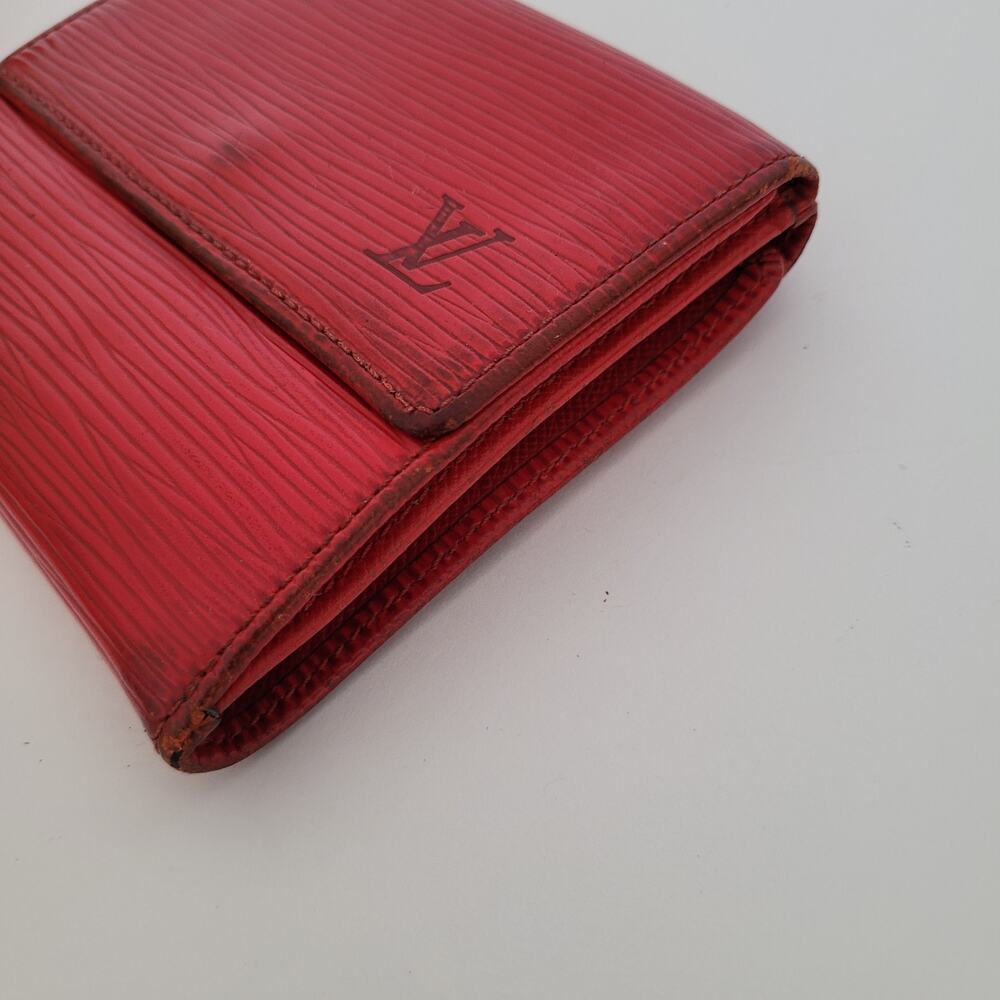 Louis Vuitton Vintage‎ 2002 Epi Leather Wallet Red Medium Trifold Elise Retro - Picture 16 of 16